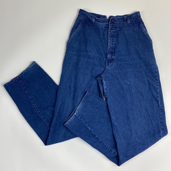 Vintage No Man's Hand High Waisted Straight Leg Jeans Size 13 26x32 80s - Picture 1 of 14